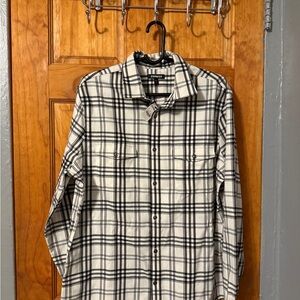 Express Monochrome Plaid Button-Up